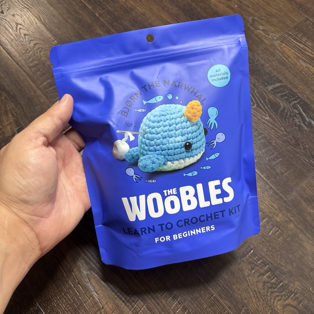 The Woobles Bjorn The Narwhal Learn to Crochet Kit for Beginners - NEW